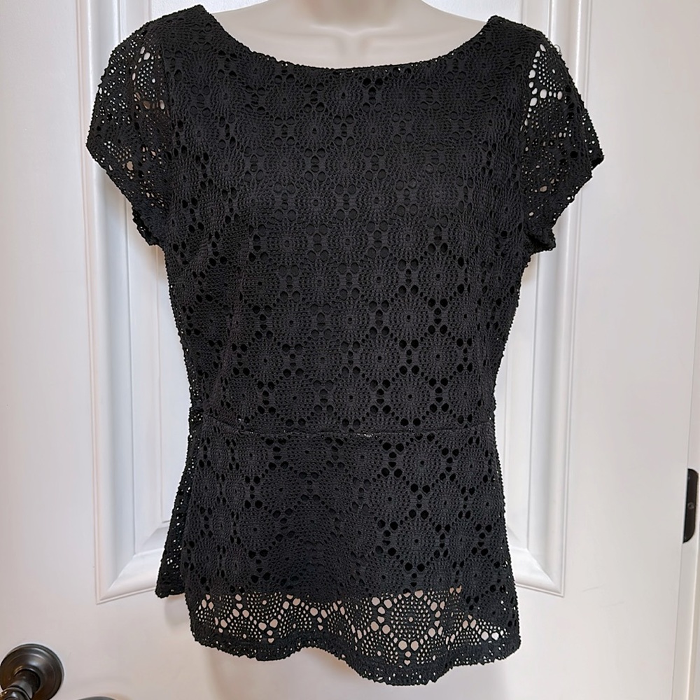 Banana republic black peplum blouse